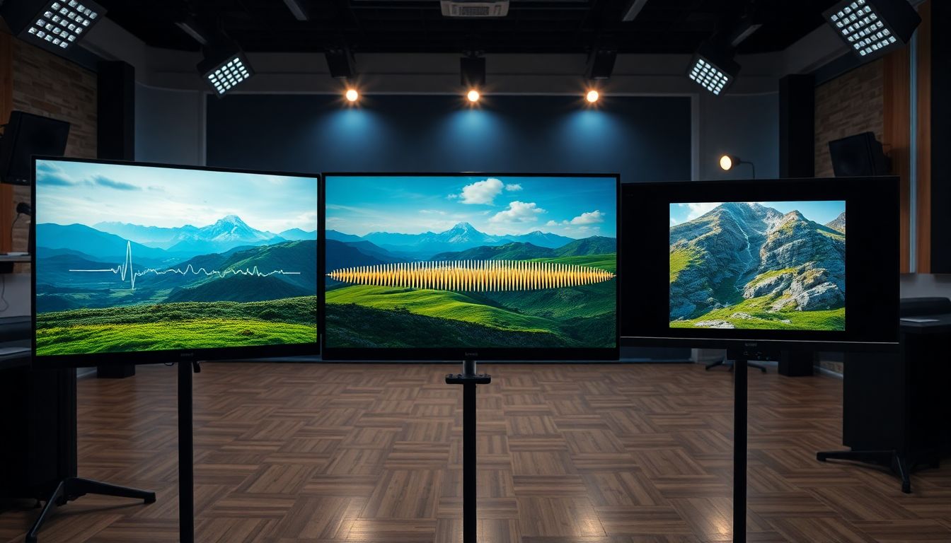 AI가 생성한 고화질 이미지와 영상 및 음성 파형의 결합